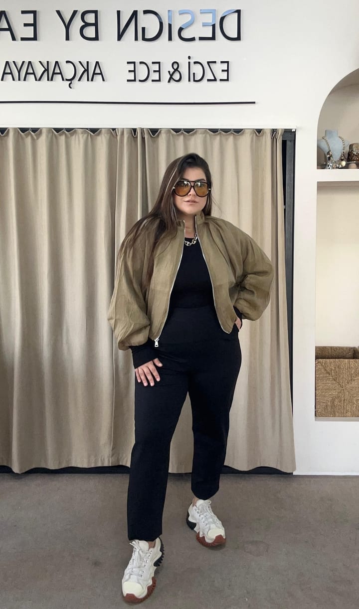 9804- Olive Bomber Ceket