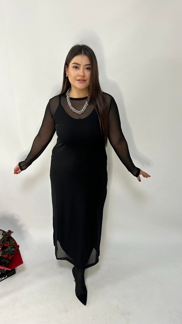 Siyah Tül Elbise 