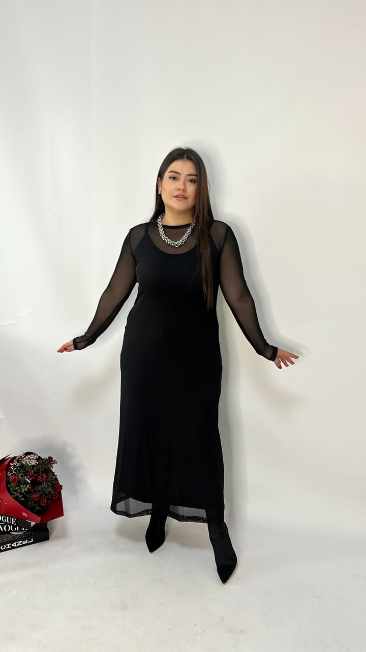 Siyah Tül Elbise 