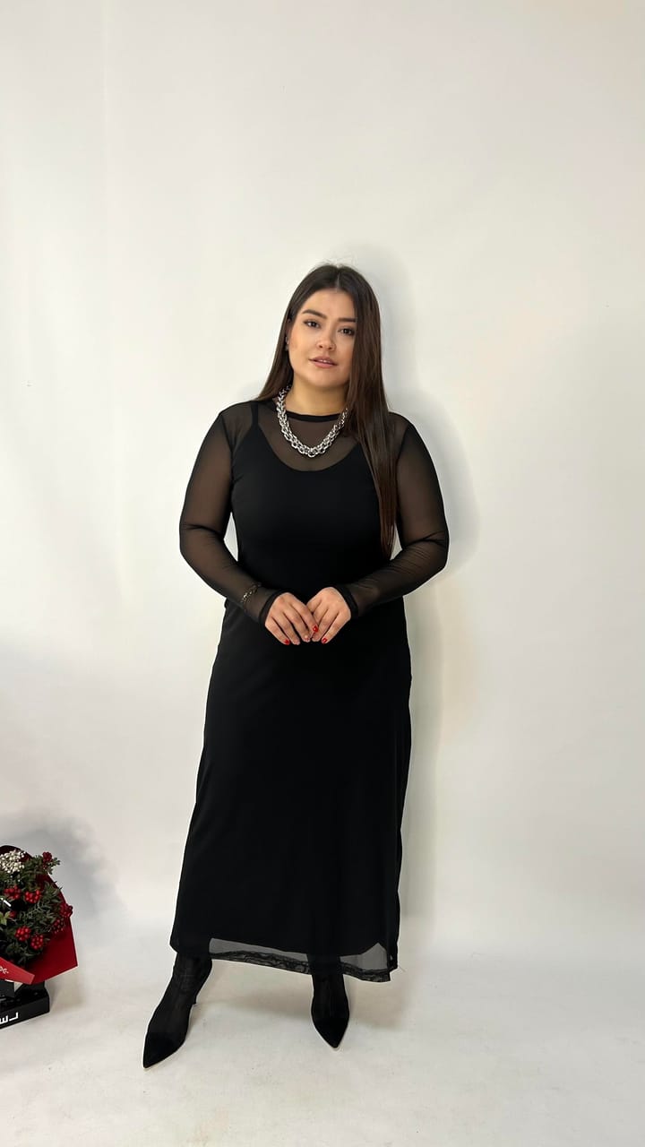 Siyah Tül Elbise 