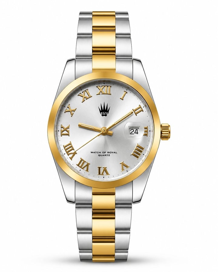 Aqualis Silver Gold çelik kol saati