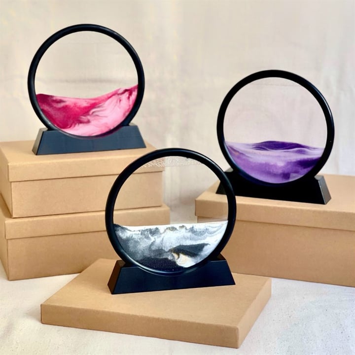 3D Hareketli Derin Deniz Manzaralı Kum Çerçeve