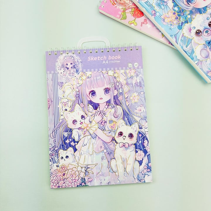 Anime Tasarımlı Sketchbook