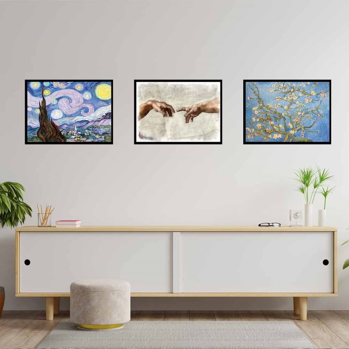 Art Ahşap Tasarım Duvar Panosu 3'lü Set 22X30 cm