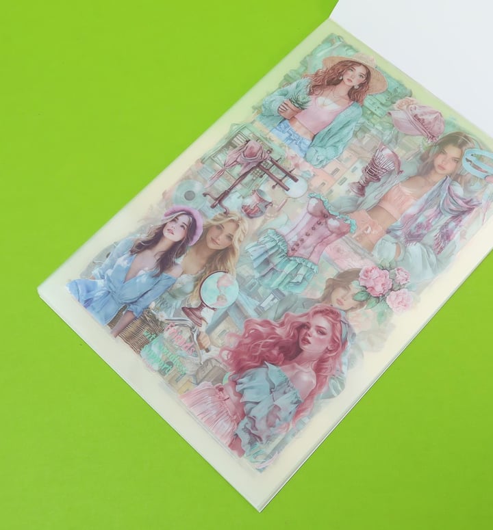 BAM 2334 20 Sayfa Plastik Retro Etiket Defteri x8