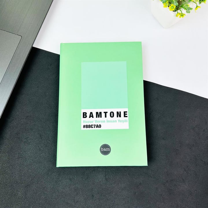 Bam Tone Yeşil Tasarımlı Lastikli Defter