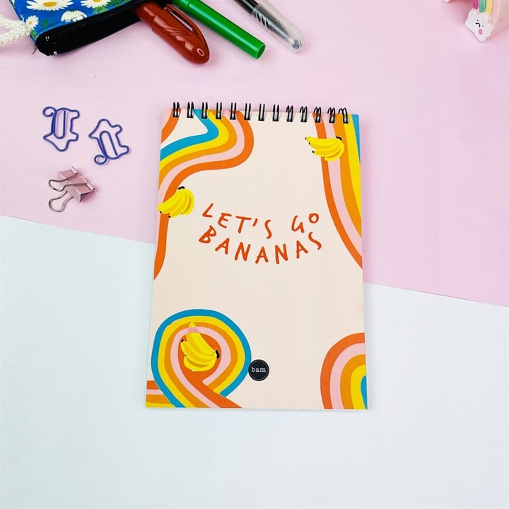 Bananas Tasarımlı Spiralli Defter
