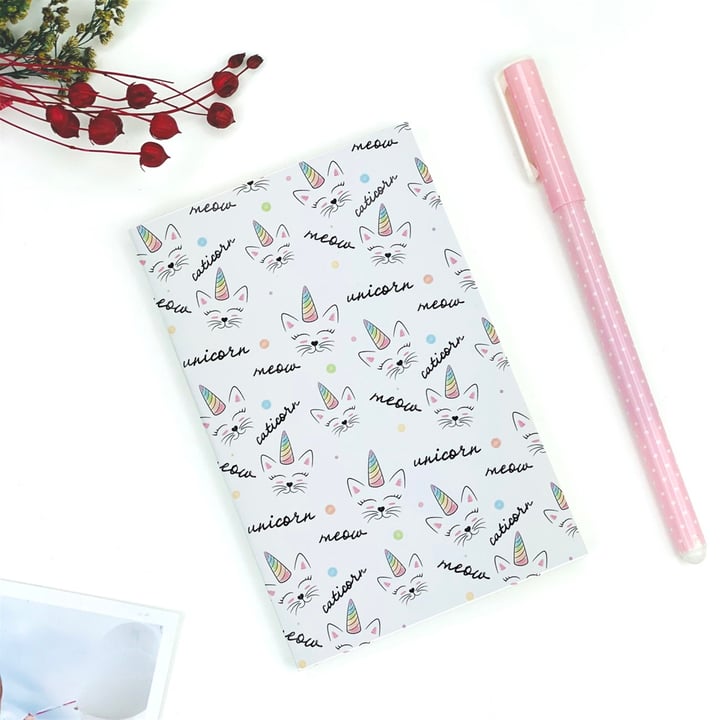 Cat Unicorn Tasarımlı Toptan Cep Defteri