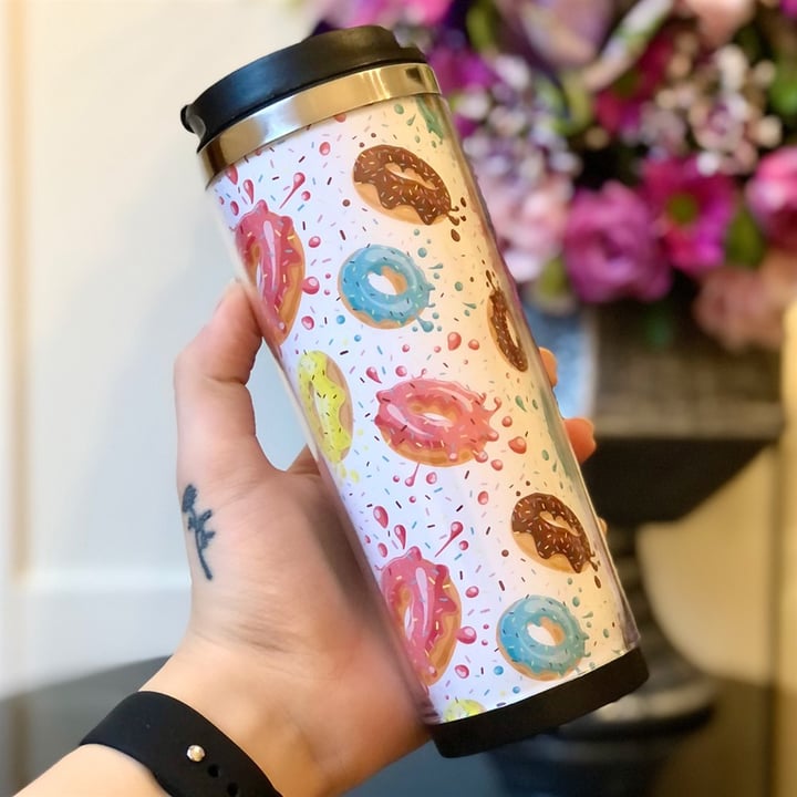 Donut Tasarımlı 400 Ml Mug Bardak
