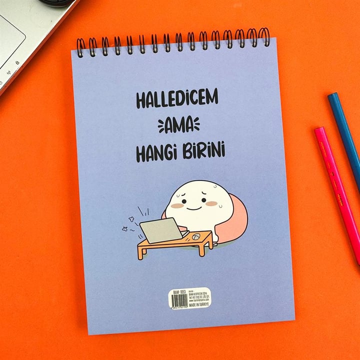 Halledicem Ama Hangi Birini Tasarımlı 30x21 Cm Eskiz Defteri 270 Gr