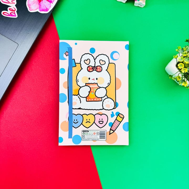 Pen Rabbit Tasarımlı Lastikli Defter