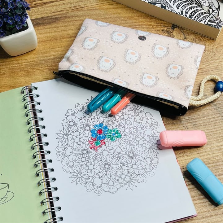 Cute Hedgehog Cloth Pencil Case