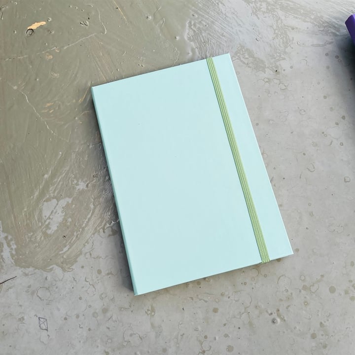 UV Baskıya Uygun Düz Su Yeşili Tasarımlı Lastikli Defter 