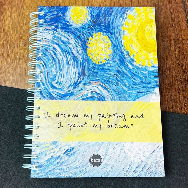 Van Gogh Tasarımlı Spiralli Defter