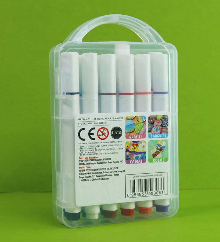 12'li Marker Kalem