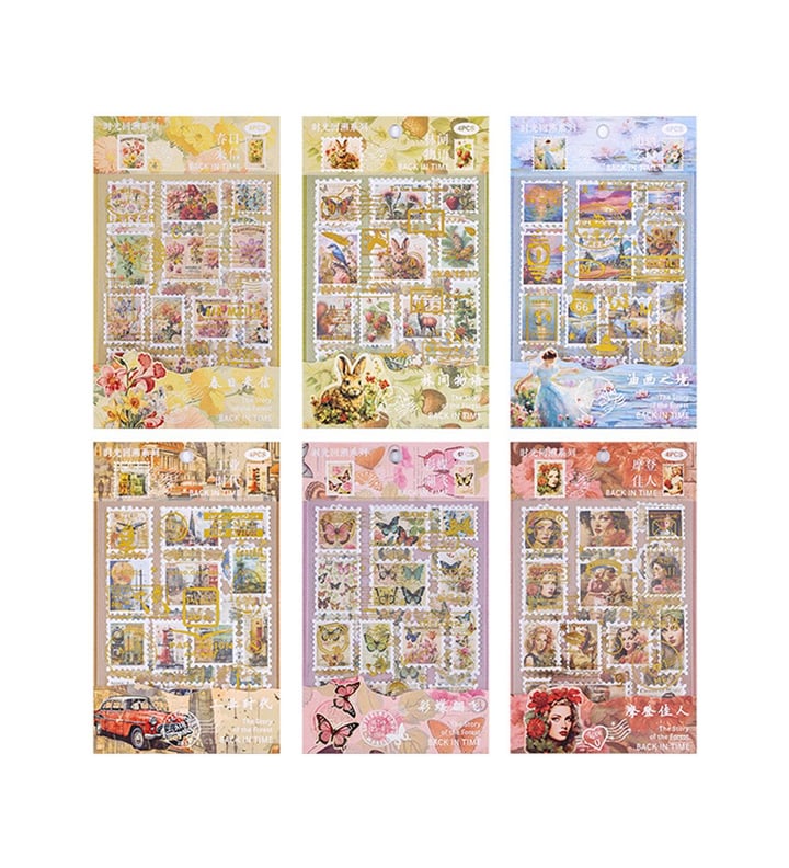 4 Sayfa Pul Sticker x24