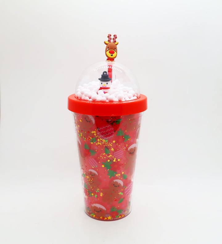 450 ML Yılbaşı Pipetli Bardak