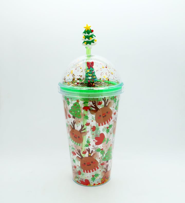 450 ML Yılbaşı Pipetli Bardak