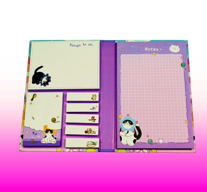 Bam 2114 Kedi Tasarımlı Post-it Not Defteri x10