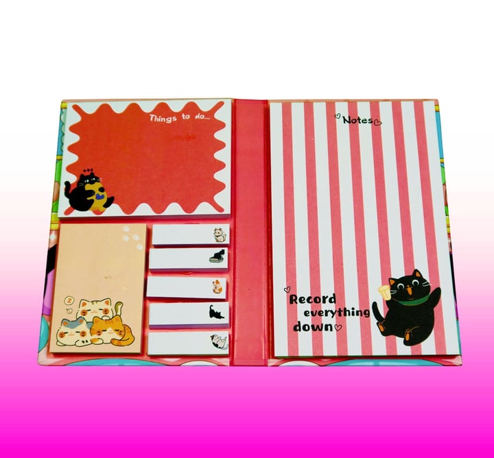 Bam 2114 Kedi Tasarımlı Post-it Not Defteri x10