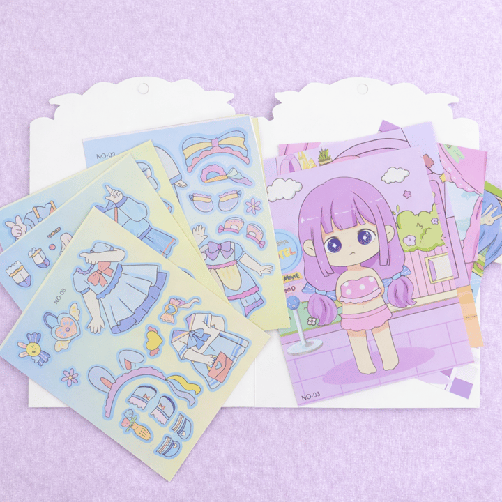 BAM 2126 15*17,5 cm. 4 Sayfa Stciker 4 Sayfa Giydirme Sticker X12