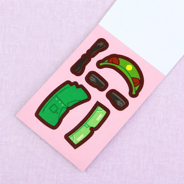 BAM 2127 8*12 cm. 12 Sayfa Sticker 12 Sayfa Giydirme Cımbızlı Sticker X24