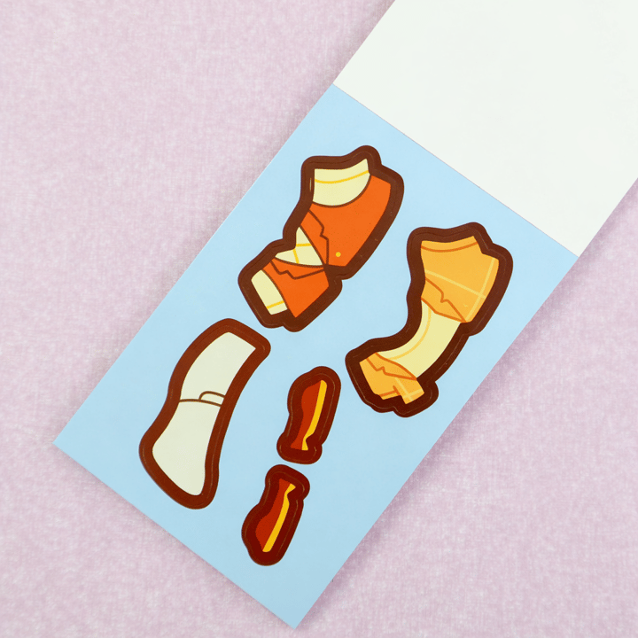BAM 2127 8*12 cm. 12 Sayfa Sticker 12 Sayfa Giydirme Cımbızlı Sticker X24