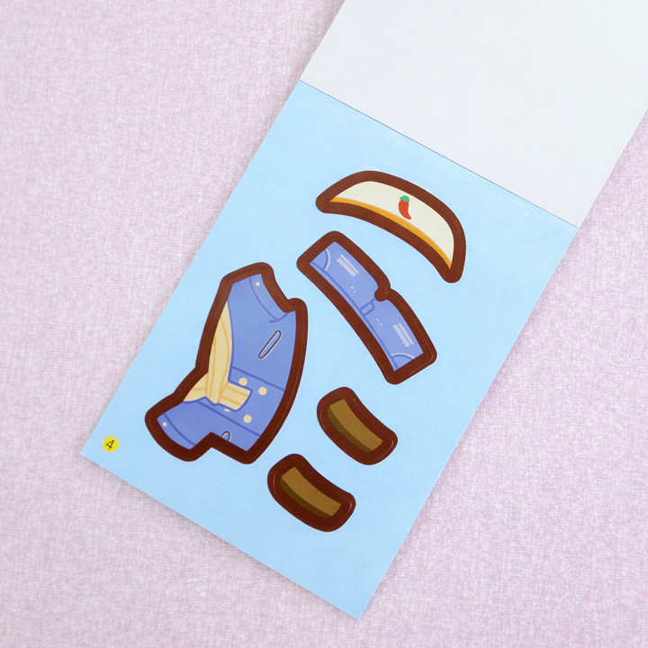 BAM 2127 8*12 cm. 12 Sayfa Sticker 12 Sayfa Giydirme Cımbızlı Sticker X24