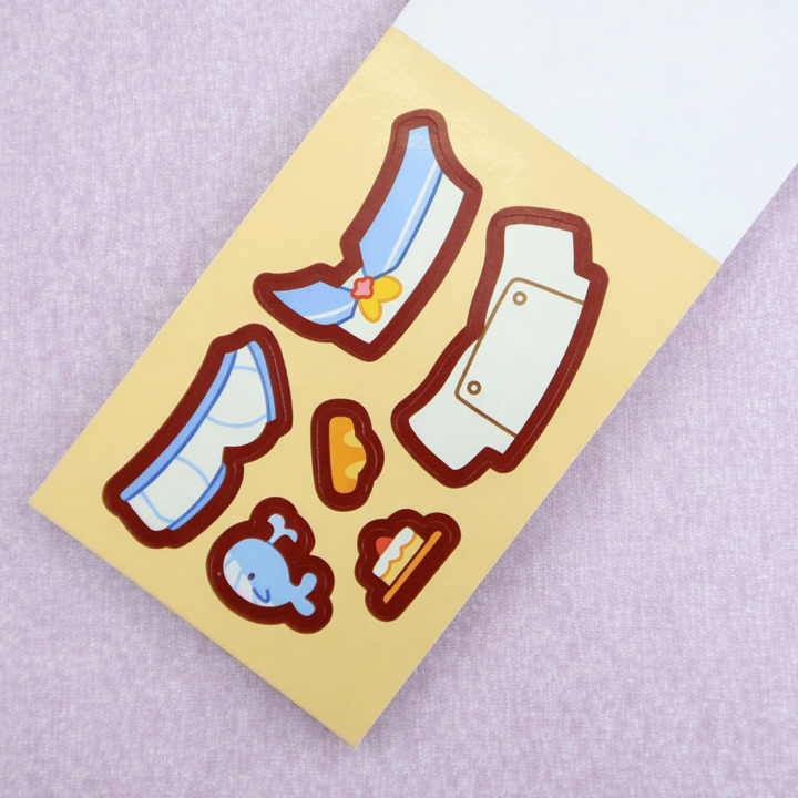 BAM 2127 8*12 cm. 12 Sayfa Sticker 12 Sayfa Giydirme Cımbızlı Sticker X24