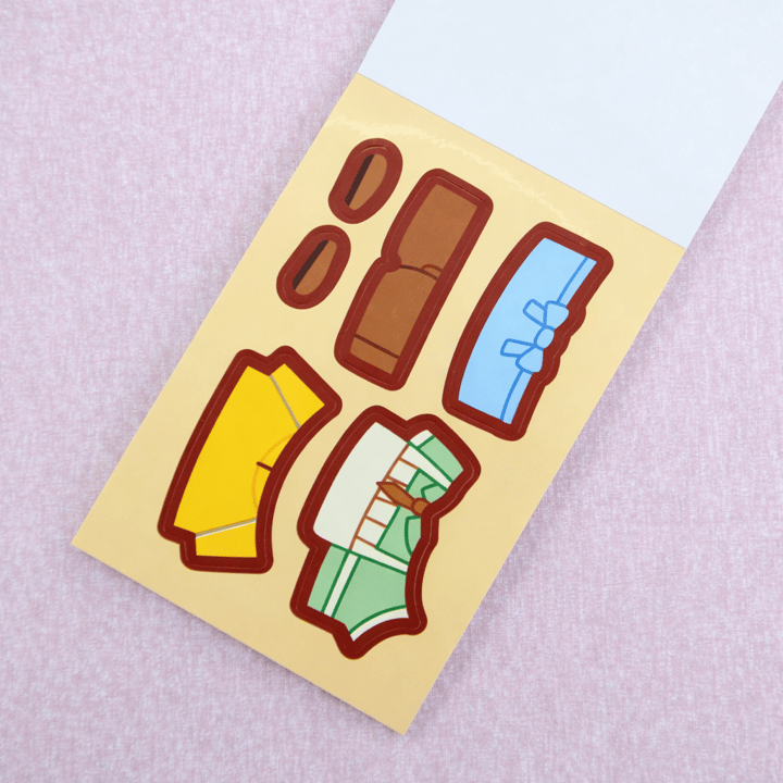 BAM 2127 8*12 cm. 12 Sayfa Sticker 12 Sayfa Giydirme Cımbızlı Sticker X24