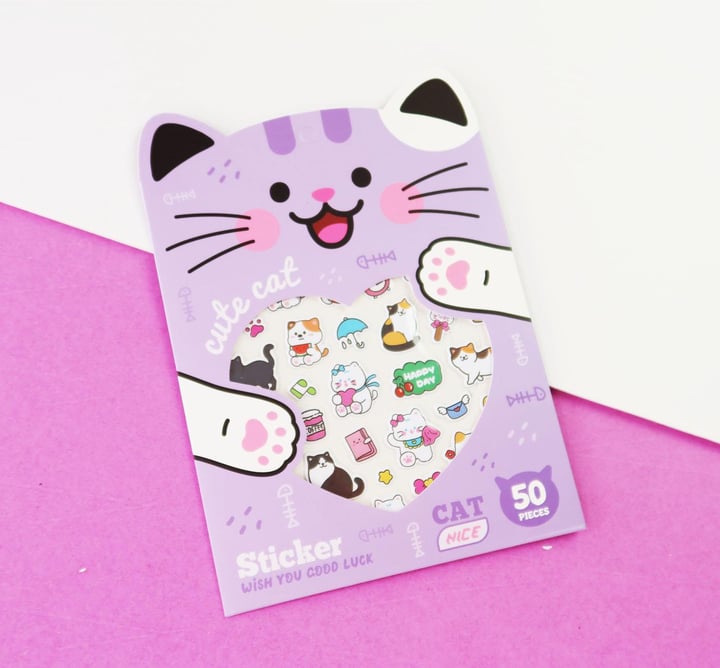 Bam 2149 Hayvan Figürlü Puf  Sticker X12
