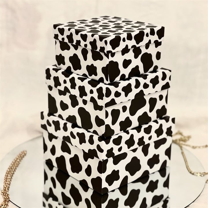 Cow 3 Pcs of Gift Boxes Set