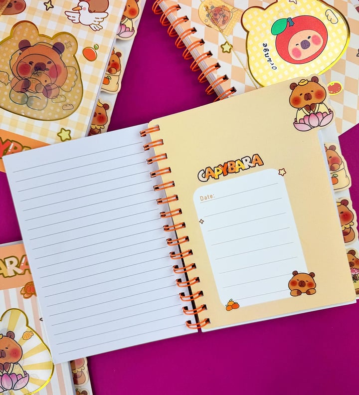 Capybara Hologram Kapak Defter