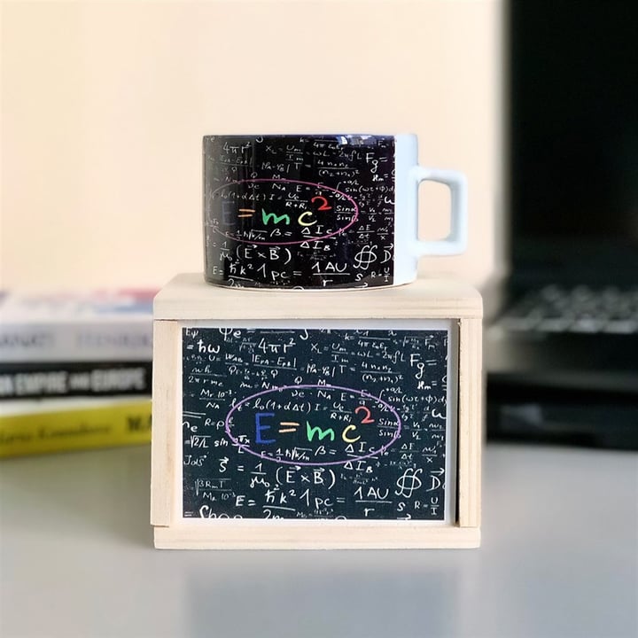 Emc2 Cup With Wooden Box Customizable