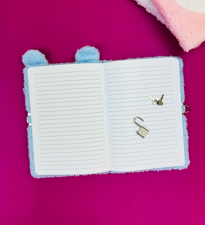 Kilit Kapaklı Ayı Peluş Defter