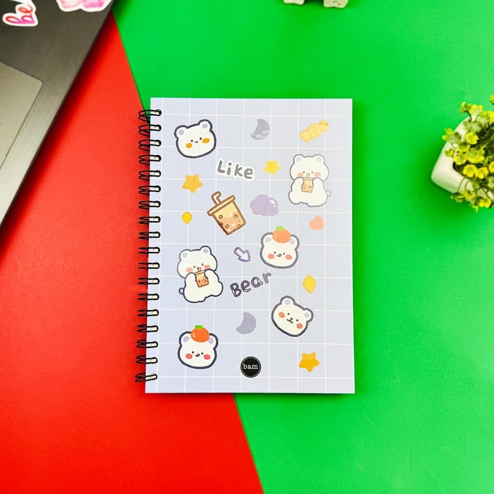 Leak Bear Tasarımlı Spiralli Defter
