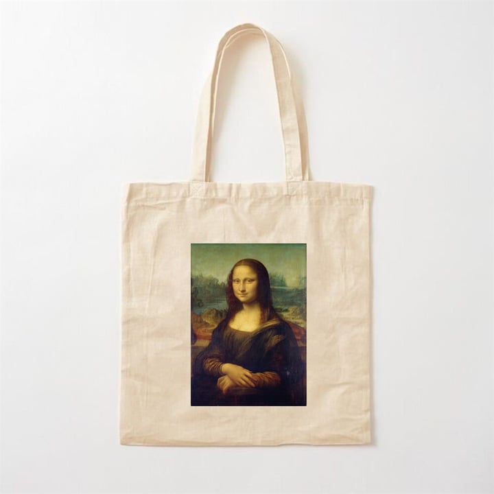 Mona Lisa Tasarımlı Bez Çanta