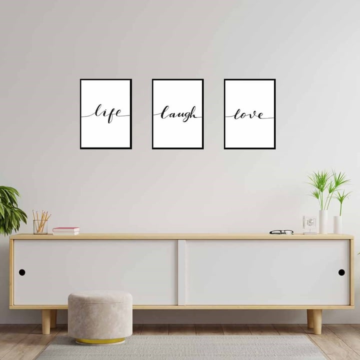 Motto Tasarım Duvar Panosu 3'lü Set 20X30 cm