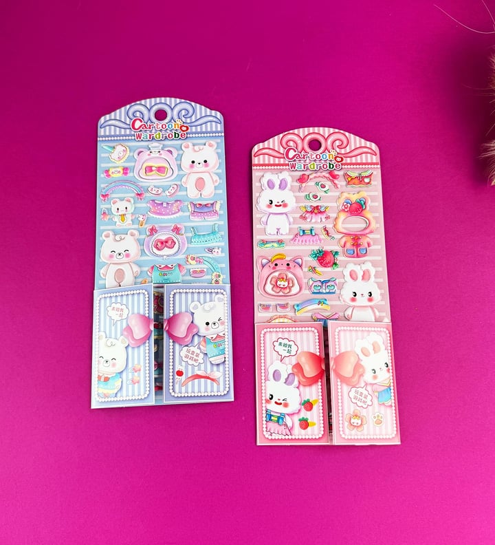 Puf Giydirmeli Sticker x12