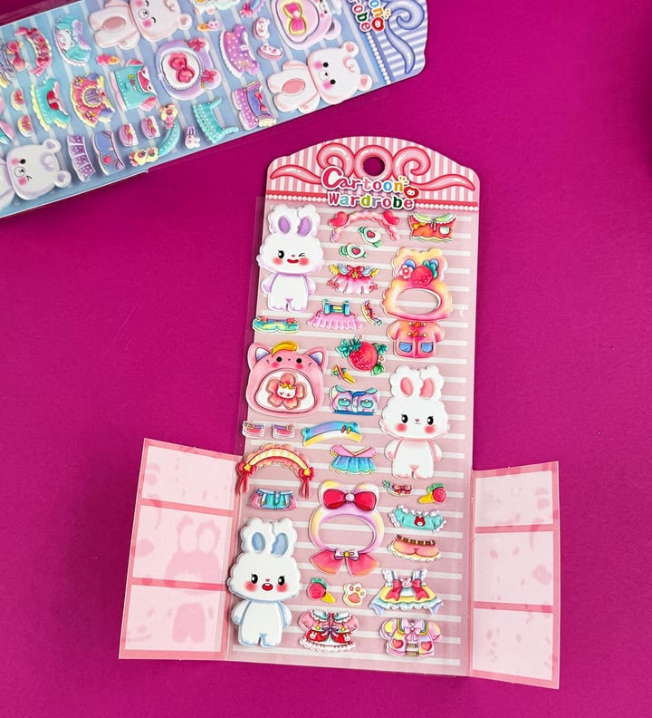 Puf Giydirmeli Sticker x12