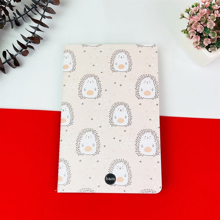 Sevimli Kirpi Tasarımlı Lak Defter