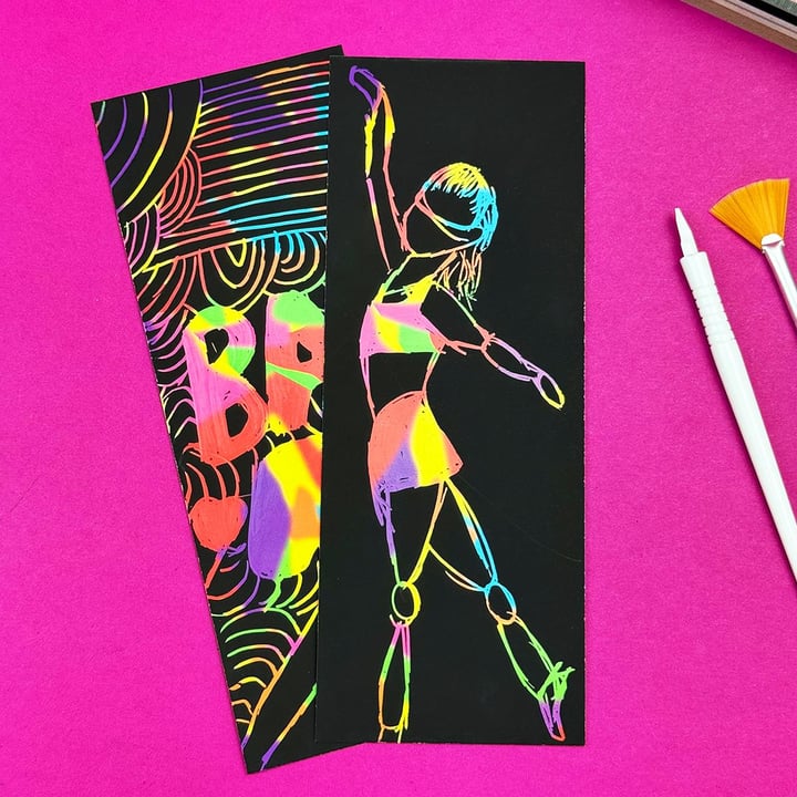 Sihirli Siyah Kazıma Defteri Scratch Painting x12