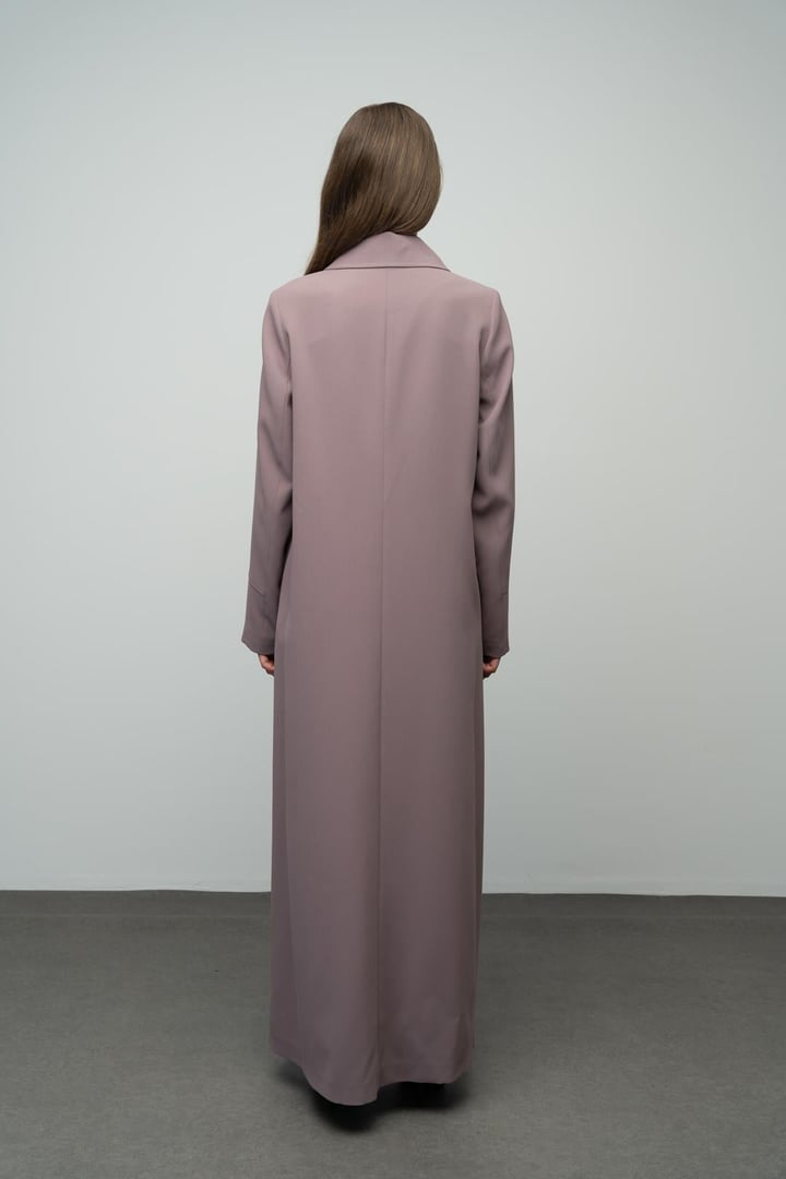 Shirt Collar, Pleated, Plus Size Lined Coat VIZON 6616