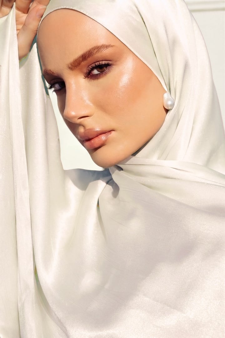 İpek Organze Abiye Şal EKRU 105