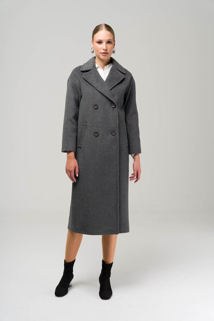 Kruvaze Ara Boy Oversize Kaban KOYU GRİ 3860-Y