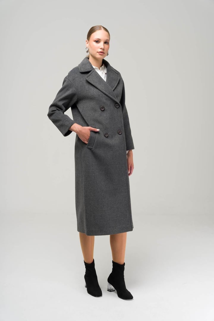 Kruvaze Ara Boy Oversize Kaban KOYU GRİ 3860-Y