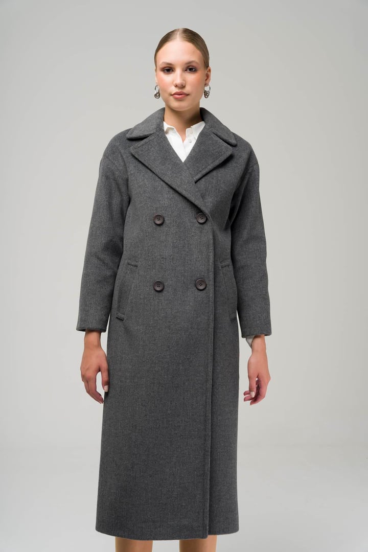 Kruvaze Ara Boy Oversize Kaban KOYU GRİ 3860-Y