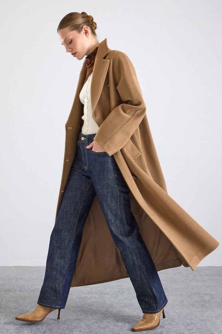 Punto ve Düğme Detaylı Kruvaze Premium Kaban K. KAMEL 3170