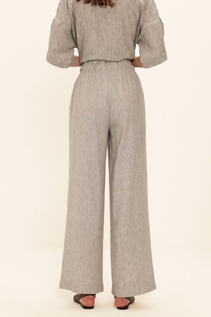 Batwing Sleeve Shirt and Trouser Set STONE 9338-TK