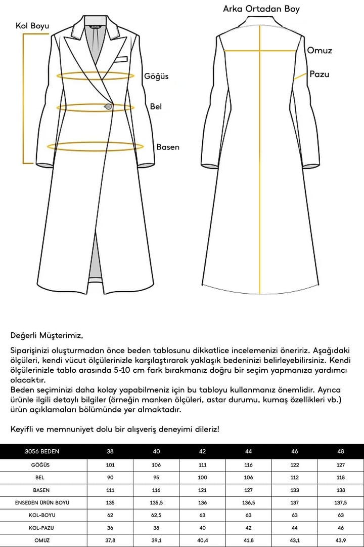 Apolet Detaylı Kruvaze Uzun Boy Kaban A.GRİ 3056